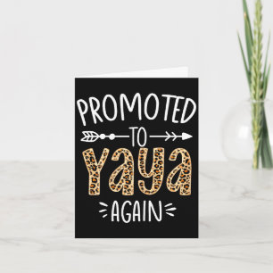 Womens cute leopard promoted to be yaya mothers da card