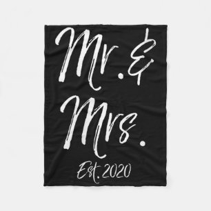 Womens Cute Matching Bride Groom Wedding Gifts Mr. Fleece Blanket