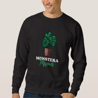 Womens Cute Monstera Plant  Monstera Mama Sweatshirt