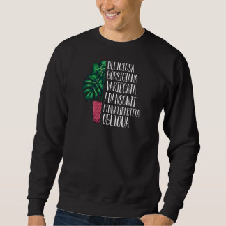 Womens Cute Monstera Plant Varieties  Monstera Sweatshirt