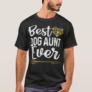 Womens Cute Mother's Day Cool Auntie Tee Best Dog