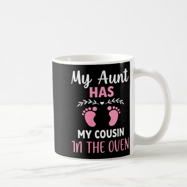 Womens Cute My Aunt Has My Cousin In The Oven Preg Coffee Mug (Right)