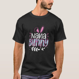 Womens Cute Nana Bunny Easter Grandma Mum Family M T-Shirt