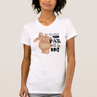 Women's Cute Pig Diet Saying T-Shirt