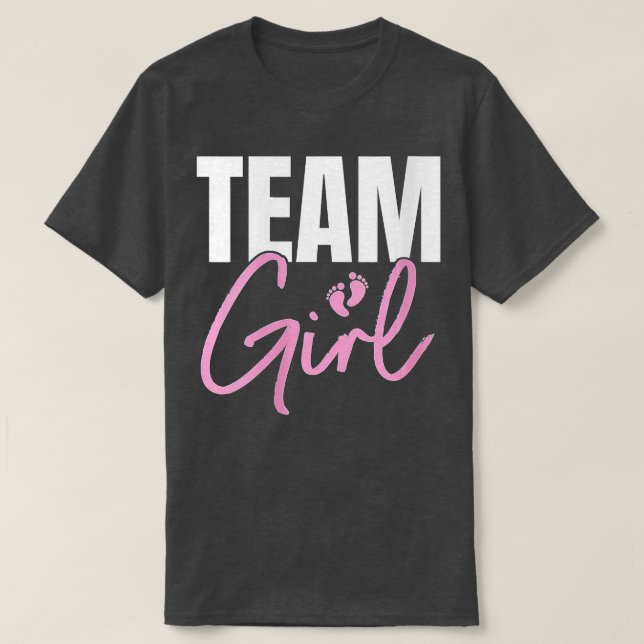 Womens Cute Pink Team Girl gender reveal party Ide T-Shirt (Design Front)