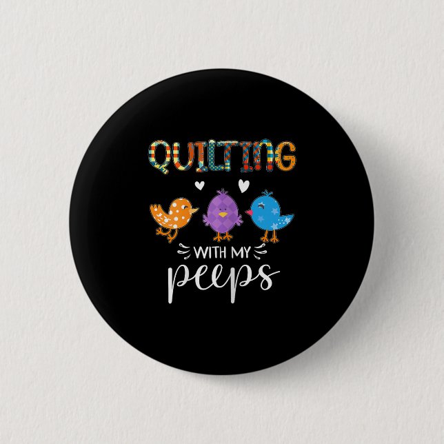 Womens Cute Quilting With My , Quilters  6 Cm Round Badge (Front)