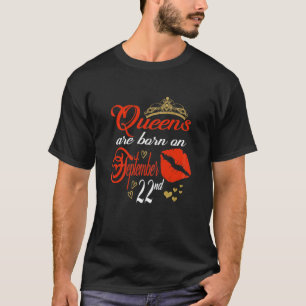 Womens Cute Red Lips Queens Are Born On July 23Rd T-Shirt