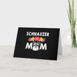 Womens Cute Schnauzer Mum Who Love Schnauzers Holiday Card