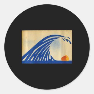 Womens Cute Wave Of Blue Wave Kamala For Kamala Fu Classic Round Sticker
