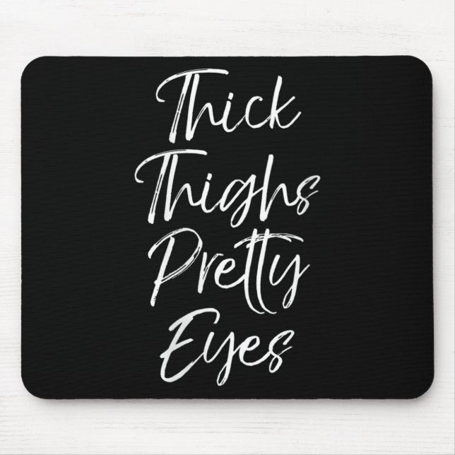Womens Cute Workout Leg Day Quote Women's Thick Th Mouse Pad (Front)