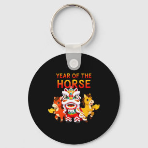 Womens Cute Year of Horse Lunar New Year 2026 Kids Key Ring