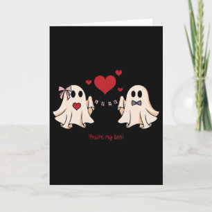 Womens Cute You're My Boo Ghost Cute Spooky Valent Card