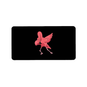 Womens Dabbing Flamingo Bird Cute Flamingo Pink Label
