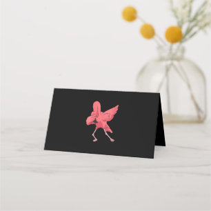 Womens Dabbing Flamingo Bird Cute Flamingo Pink Place Card