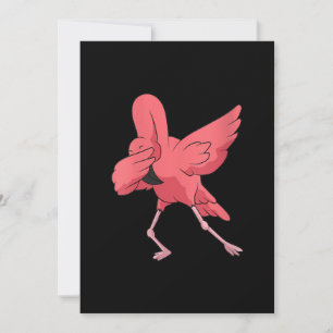 Womens Dabbing Flamingo Bird Cute Flamingo Pink Thank You Card