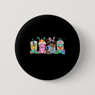 Womens Dachshund Dog Coffee Lover Easter Bunny V-n 6 Cm Round Badge