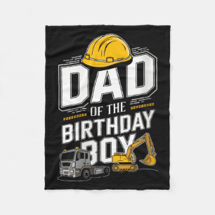 Womens Dad Of The Birthday Boy Birthday Design Fleece Blanket