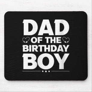Womens Dad Of The Birthday Boy V-neck Mouse Pad