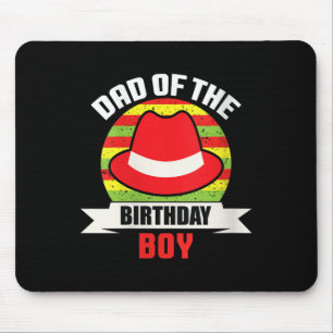 Womens Dad Of The Birthday Boy V-neck Mouse Pad