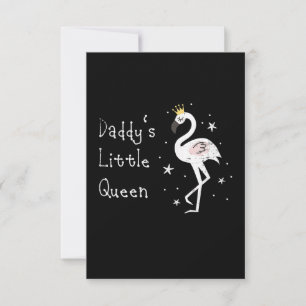 Womens Daddys Little Queen Cute Flamingo Invitation
