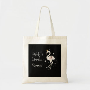 Womens Daddys Little Queen Cute Flamingo Tote Bag