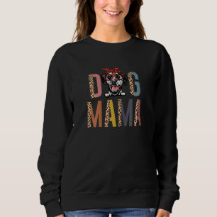 Womens Dalmatian Mama Leopard Print Dog Dog Mum Sweatshirt