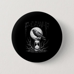 Womens Dark Gothic F-caw-f Black Crow Moon Soky Ha 6 Cm Round Badge