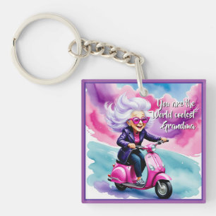 Women's Day Card - Funny Caricature 2 + your text Key Ring
