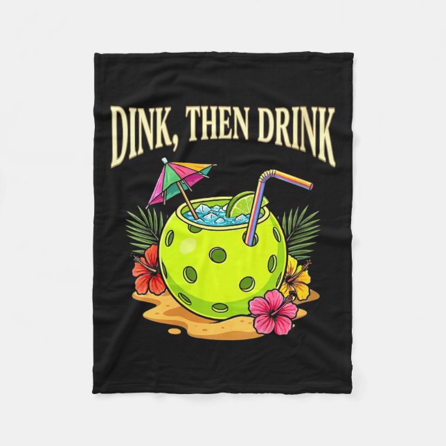 Womens day dinking pickleball funny pickle ball fleece blanket (Front)
