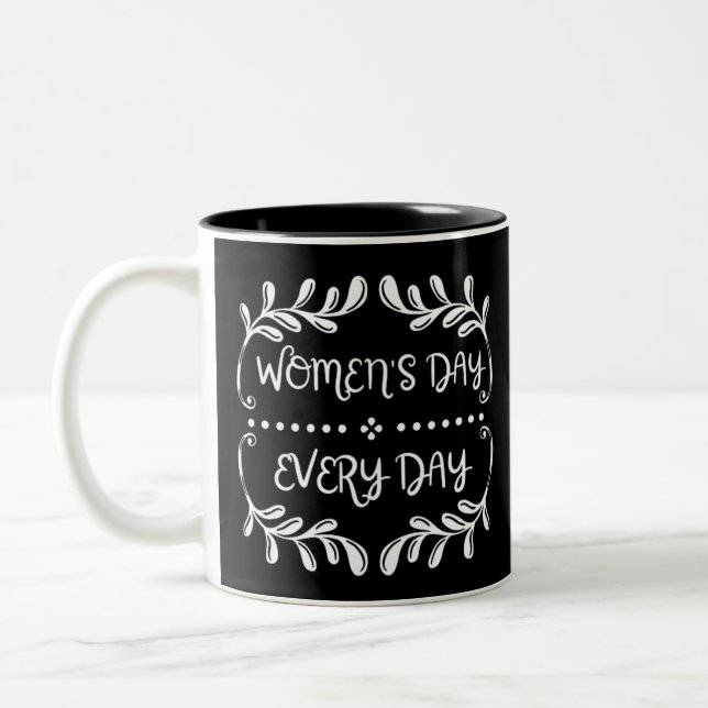 Women's Day Everyday Two-Tone Coffee Mug (Left)