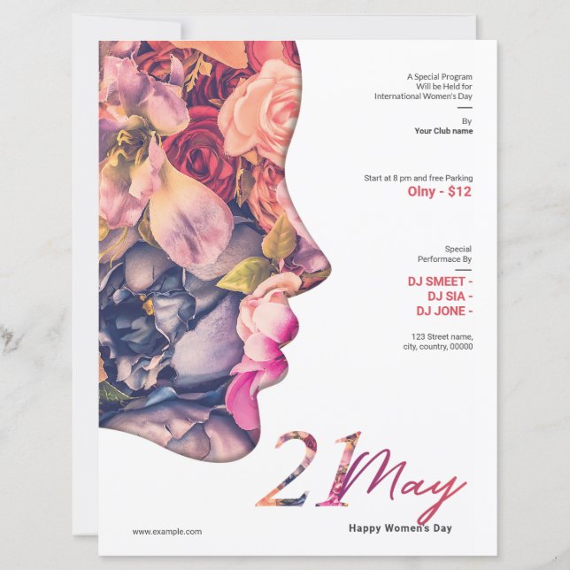 Women's Day invitation flyer (Front)