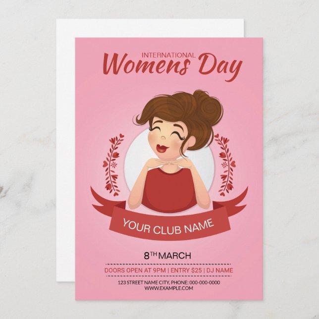 Womens Day Party Invitation (Front/Back)
