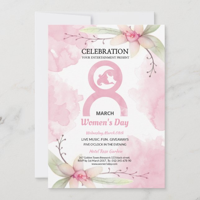 Women's Day Party Invitation Flyer (Front)