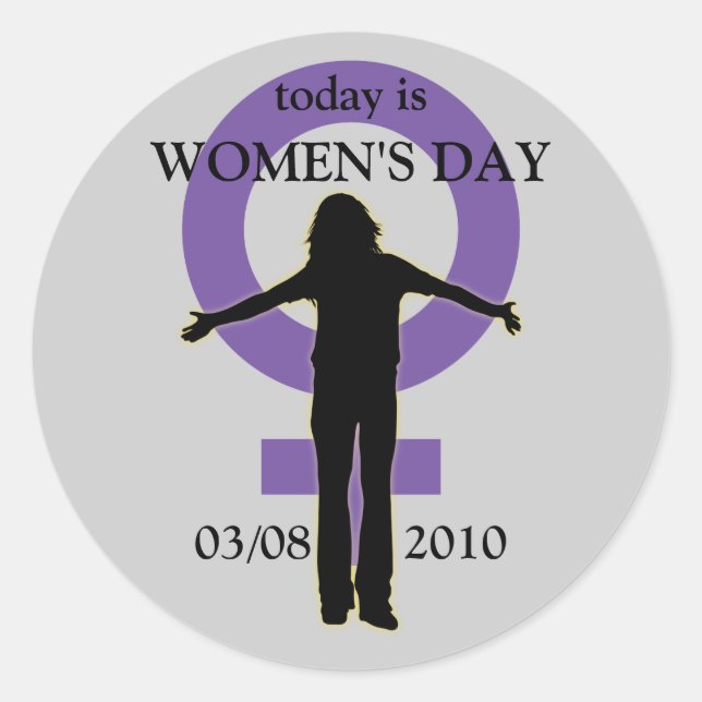 Women's Day Silhouette Sticker (Front)