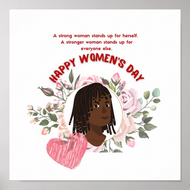 Women's day Theme cute Design Poster (Front)