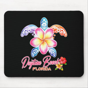Womens Daytona Beach Sea Turtle Plumeria Florida Mouse Pad