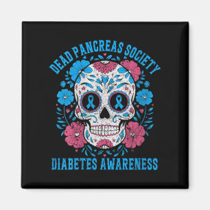 Womens Dead Pancreas Society Diabetes Awareness V- Magnet