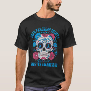 Womens Dead Pancreas Society Diabetes Awareness V- T-Shirt