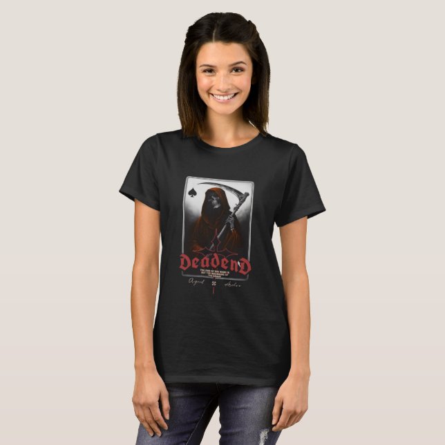 Women's "Deadly" Grim Reaper T-Shirt - Gothic  (Front Full)
