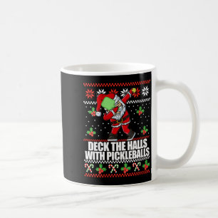 Womens deck the halls pickle ugly christmas coffee mug