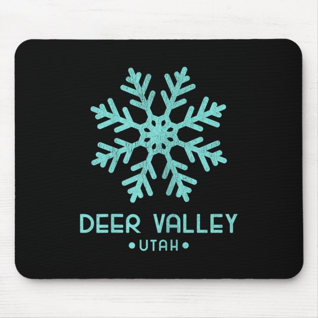 Womens Deer Valley Utah Skiing  Mouse Pad (Front)