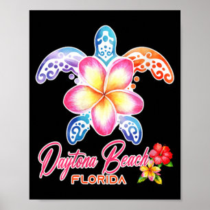 Womens Delray Beach Florida Shark Vintage White Poster