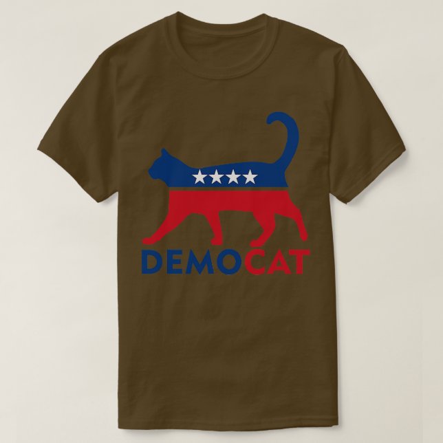 Womens Democrat Democat Democat Cats for Kamala TS T-Shirt (Design Front)