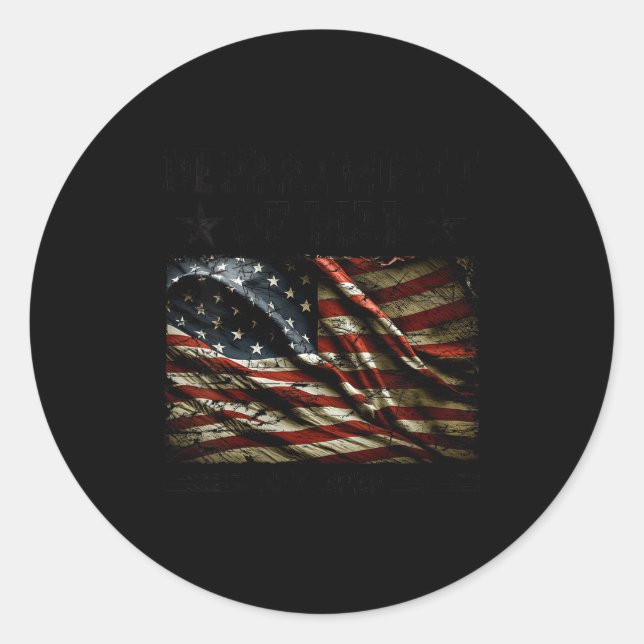 Womens Department Of War Usa Camouflage Flag Depar Classic Round Sticker (Front)