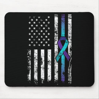 Womens Depression Aamerican Flag Prevention Mouse Pad