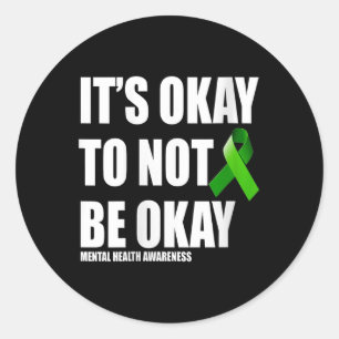 Womens Depression Mental Health Awareness Gift V-n Classic Round Sticker