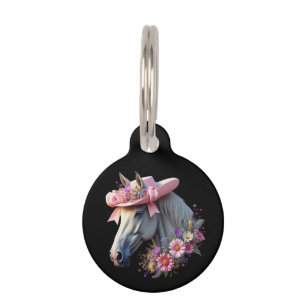 Women's Derby Horse Pink Sun Hat Stylish Horse Pet Tag