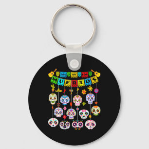 Womens Dia De Los Muertos Decor Shirt Kids Women Key Ring