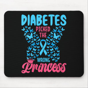 Womens Diabetes Picked The Wrong Princess V-neck _ Mouse Pad