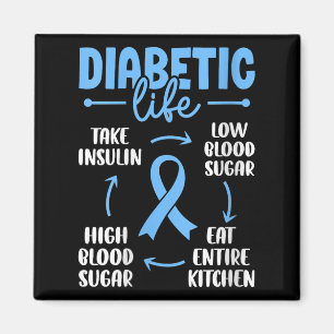 Womens Diabetic Life Low Blood Sugar Eat Entire Ki Magnet